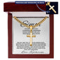 Personalized Gift for Husband If You Are Feeling Overwhelmed - Cuban Chain Necklace with Cross