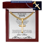 Personalized Gift for Son Capable of Achieving - Cuban Chain Necklace with Cross