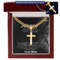 Personalized Gift for You Are Braver - Cuban Chain Necklace with Cross