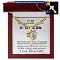 Personalized Gift for Husband Who Loves Fishing - Cuban Chain Necklace with Cross