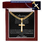 Personalized Gift for Son Love You for Amazing Man You Are - Cuban Chain Necklace with Cross