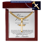 Personalized Promise Gift for Husband - Cuban Chain Necklace with Cross