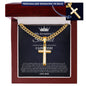 Personalized Gift for Son You Are an Amazing Son - Cuban Chain Necklace with Cross