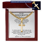 Personalized Gift for Husband I Want It All - Cuban Chain Necklace with Cross