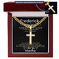 Personalized Gift for Husband Turn Back the Clock - Cuban Chain Necklace with Cross