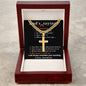 Personalized Dads Favorite Sayings Gift - Cuban Chain Necklace with Cross