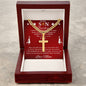 Personalized Gift for Son Basketball Game Lover - Cuban Chain Necklace with Cross