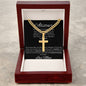 Personalized Gift for Son Love You for Amazing Man You Are - Cuban Chain Necklace with Cross