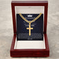 Personalized Gift for Son You Are an Amazing Son - Cuban Chain Necklace with Cross