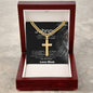 Personalized Gift for You Are Braver - Cuban Chain Necklace with Cross