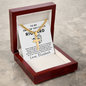 Personalized Gift for Husband Who Loves Fishing - Cuban Chain Necklace with Cross