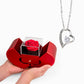Red Heart Rose Box With Forever Love Necklace
