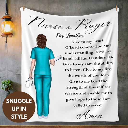 Personalized Nursing Student Gift Blanket, Custom RN Gift, Registered Nurse Gift, RN Graduation Gift, Christmas Gift For Nurse, Nurse Christmas Gift