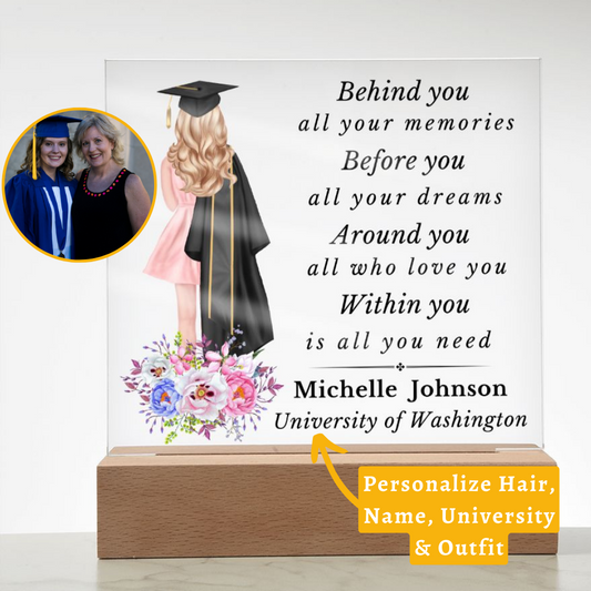 To My Graduate - Personalized Acrylic Plaque - Within You Is All You Need