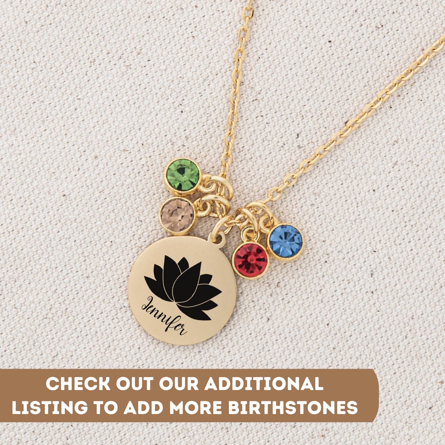 Personalized Necklace For Mom Gift, Mom Necklace With Kids Names, Lotus Flower Pendant Gift, Lotus Flower Necklace, Mom Jewelry, Mom Gift