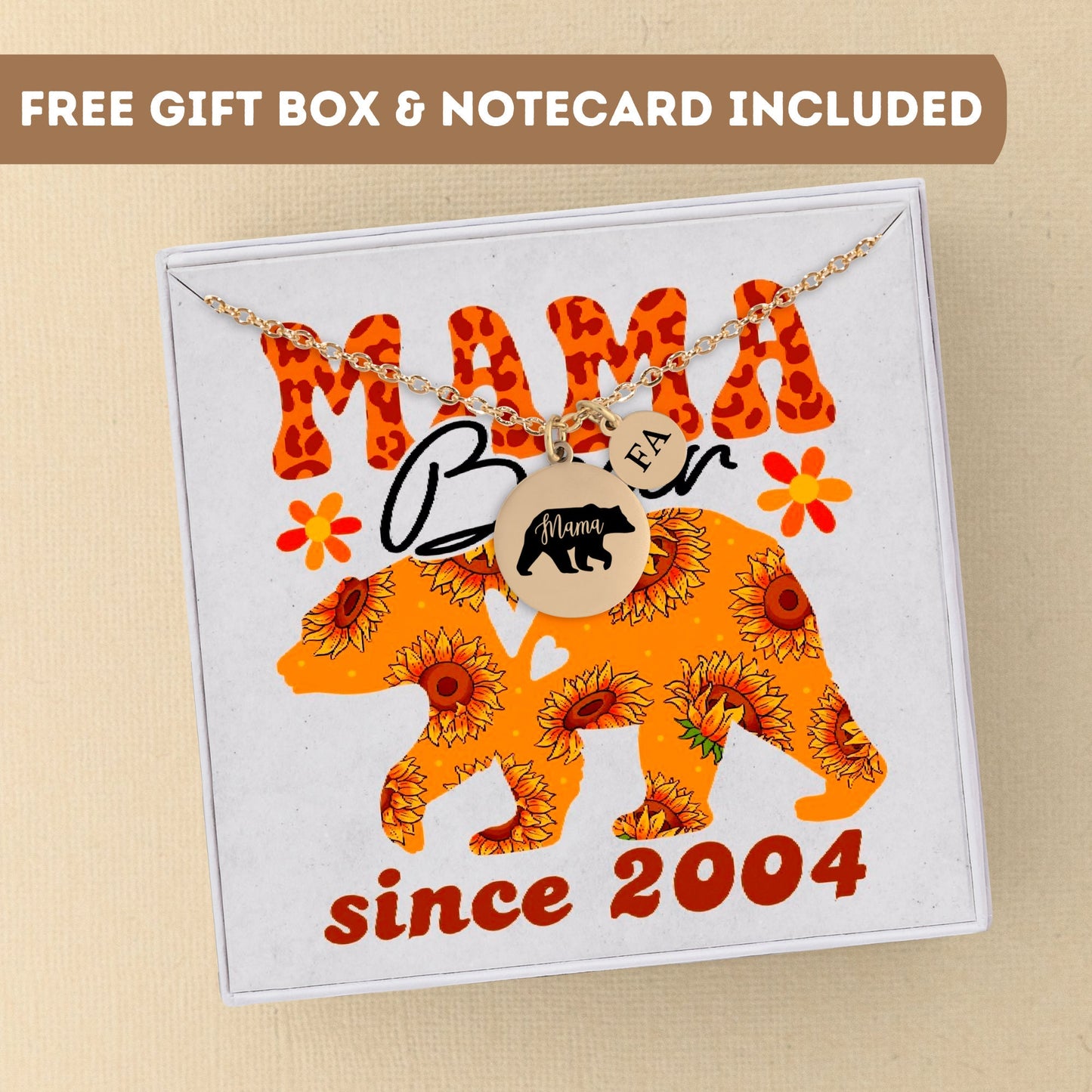 Personalized Necklace For Mom Gift, Mama Bear Necklace, Mama Bear Gifts, Mama Bear Jewelry, Custom Mom Jewelry, Mom Necklace, Mama Necklace