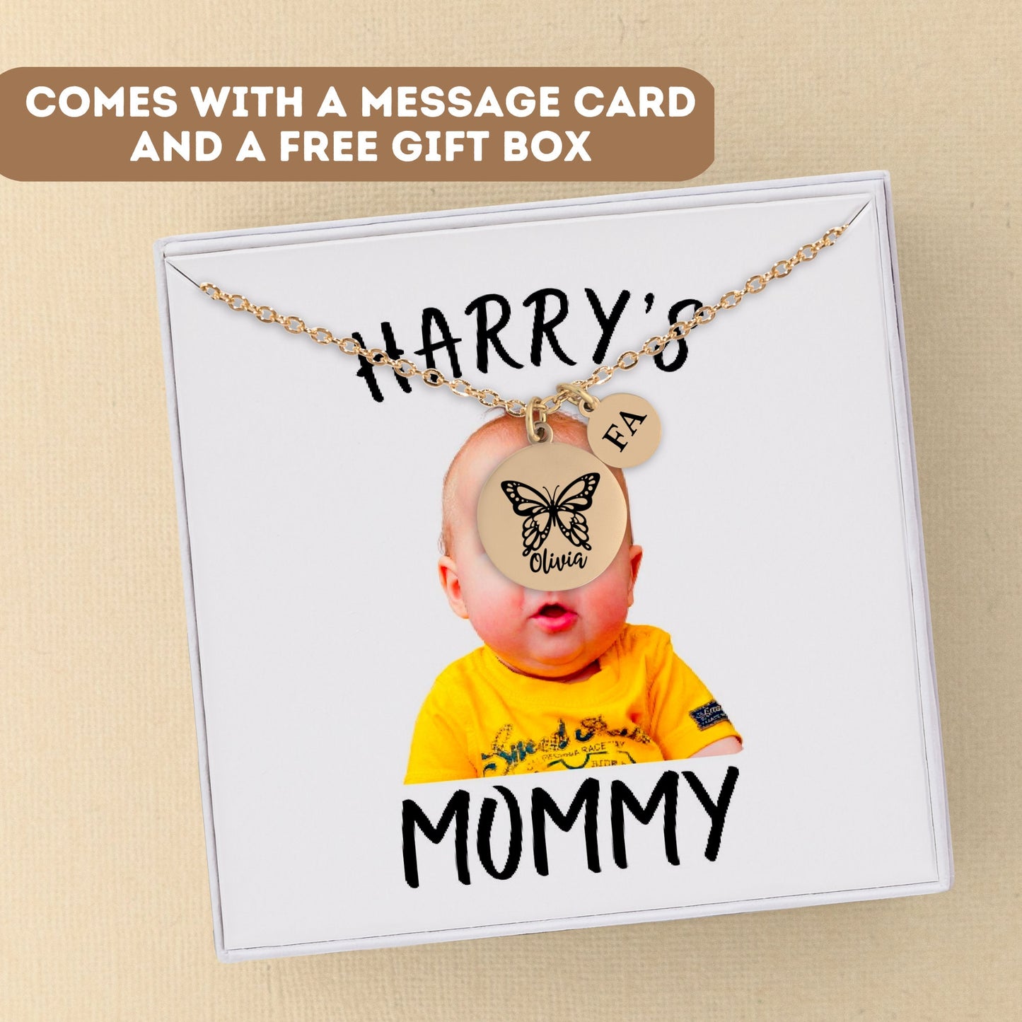 Personalized Baby Mom Necklace Gift, Baby Mom Gift, Mom jewelry, Mom gift, Mom necklace, Mama necklace gold, Mama necklace with kids names