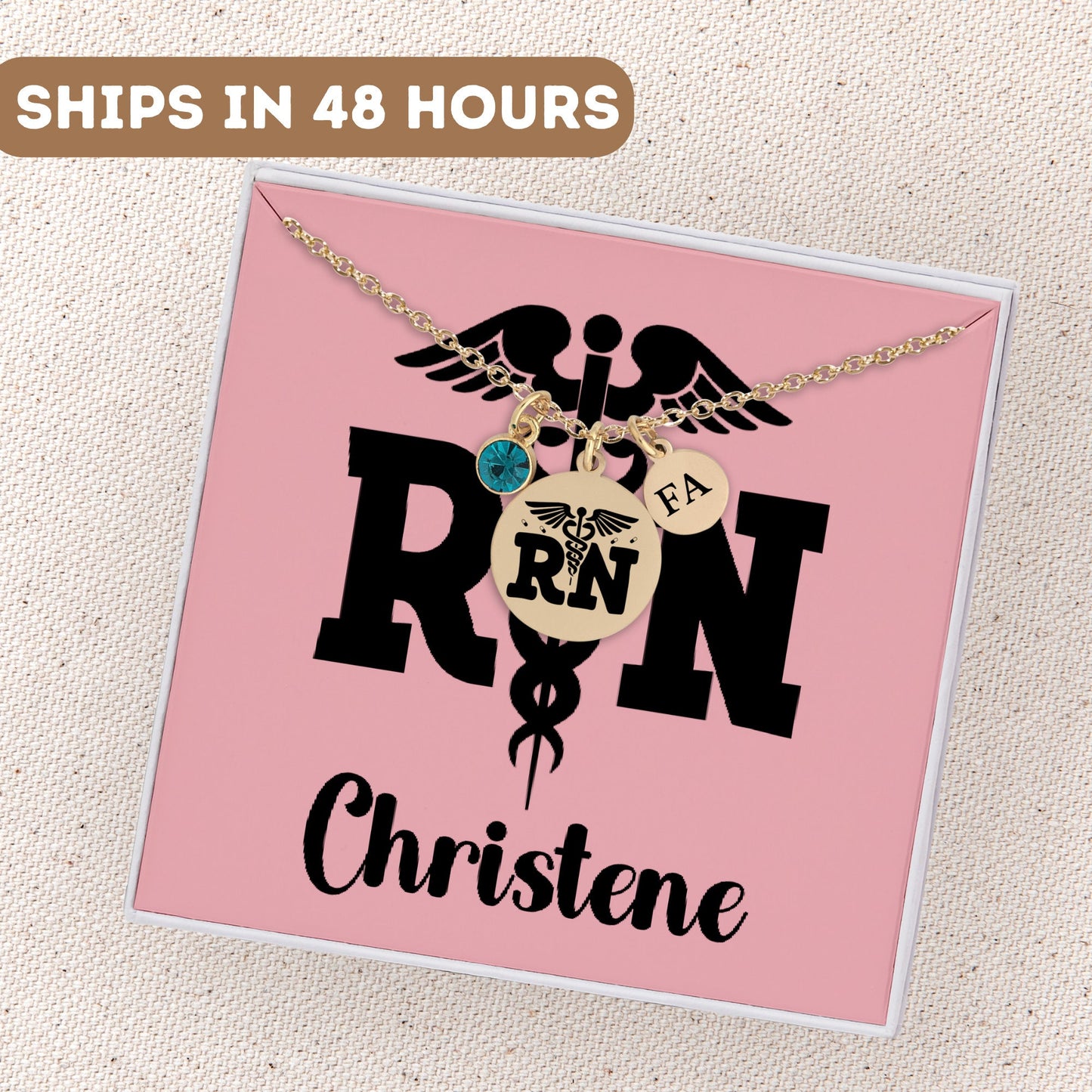 Registered Nurse Necklace, Rn Graduation Gift, Nurse Gift, Nursing Student, Nurse Graduation Gift, Nurse Jewelry, Nurse Charm, Nurse Pendant