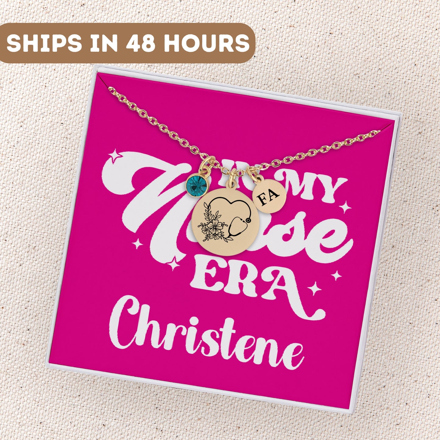 Personalized Registered Nurse Necklace, Nurse Era, Nurse Pendant, Rn Graduation Gift, Registered Nurse Gift, Rn Charm, Nurse Appreciation