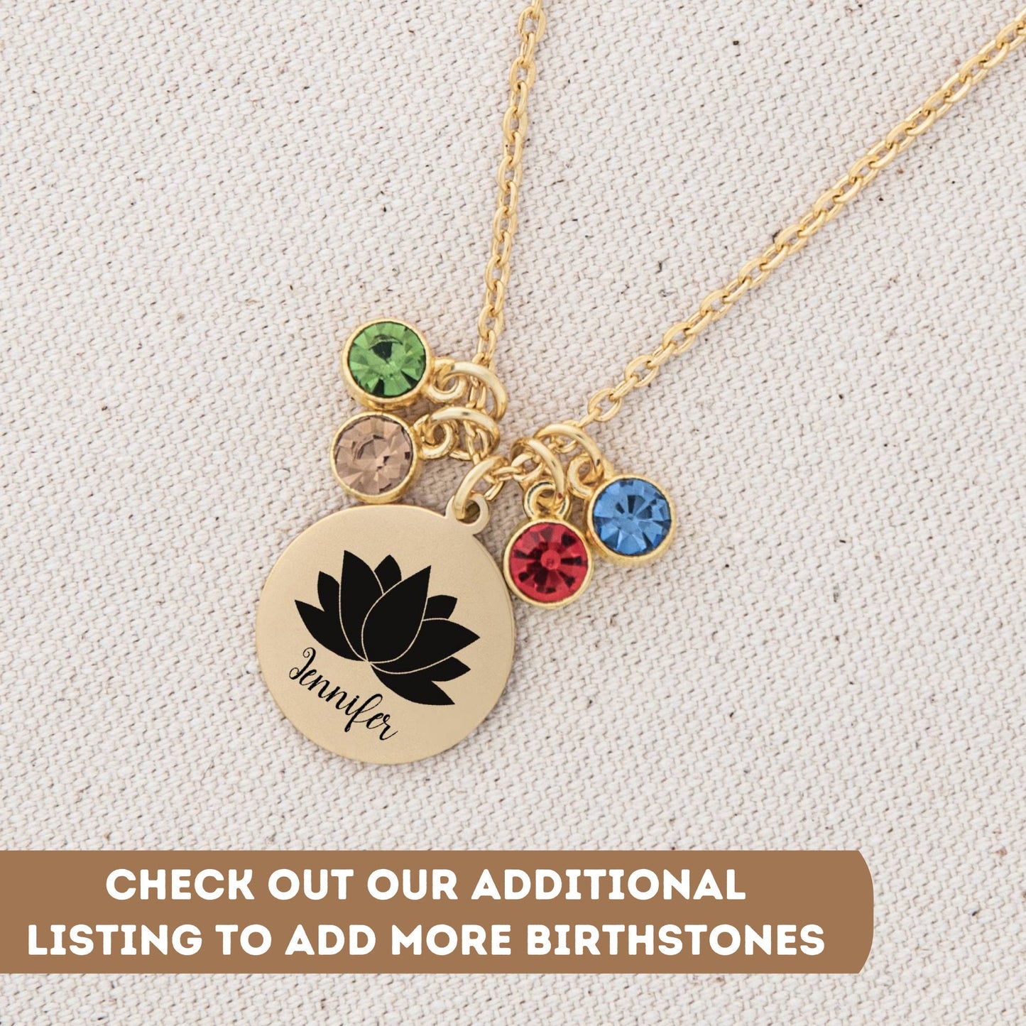 Personalized Necklace For Mom Gift, Mom Dictionary Gift, Custom Mom Necklace, Lotus Flower Pendant Gift, Lotus Flower Necklace, Mom Jewelry