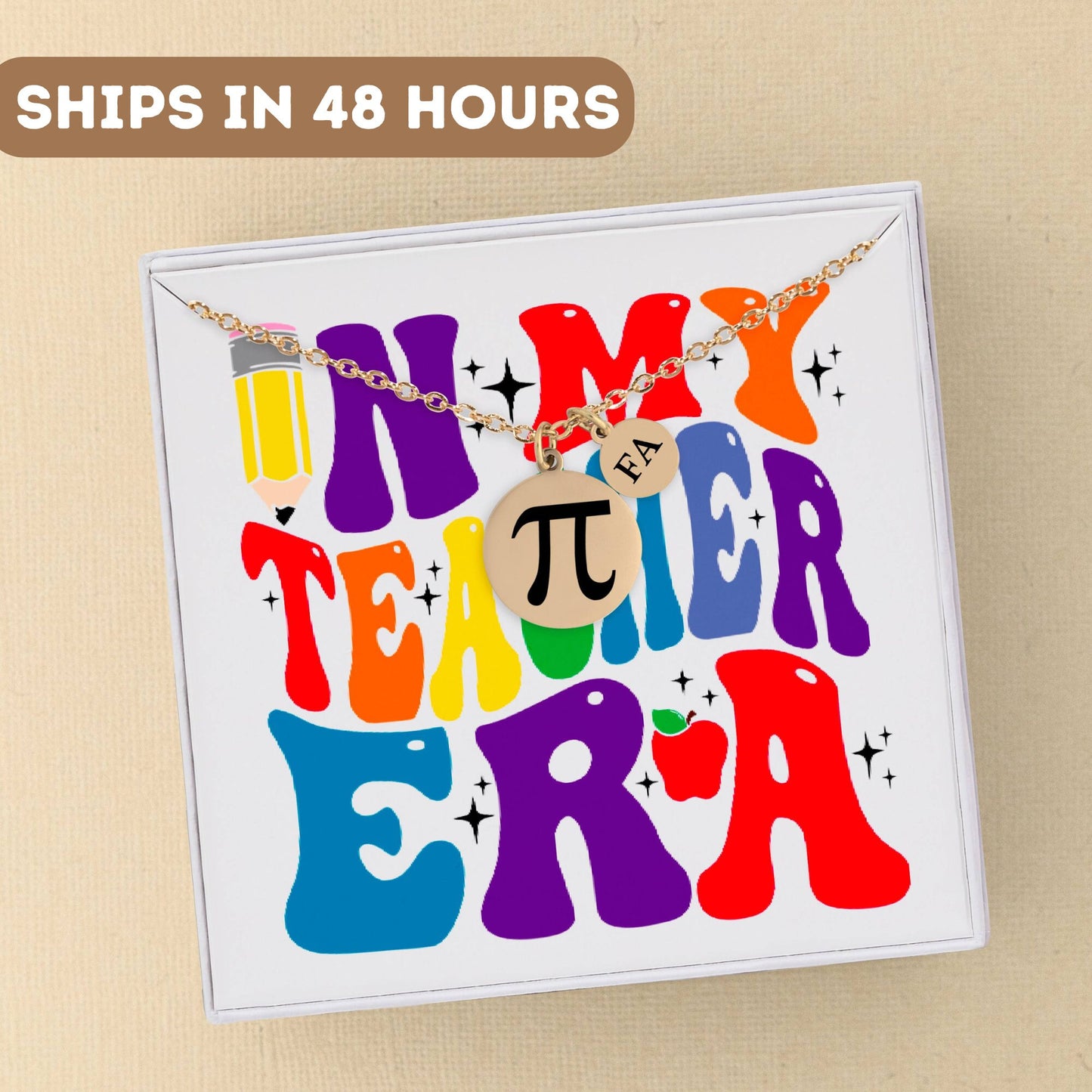 Personalized Teacher Necklace Gift, In My Teacher Era Necklace, Teacher Gift, Teacher Appreciation Gifts, Teacher Pendant, Teacher Charms