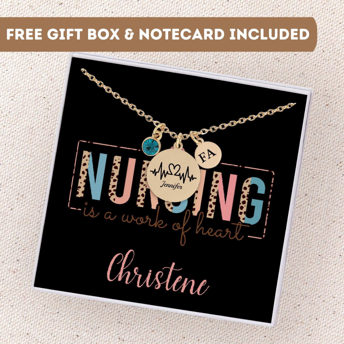 Personalized Registered Nurse Necklace, RN Gift, Nurse Jewelry, Nurse Charm, Nurse Gift, Nursing Graduation Gift, Nurse Pendant, Nurse Charm