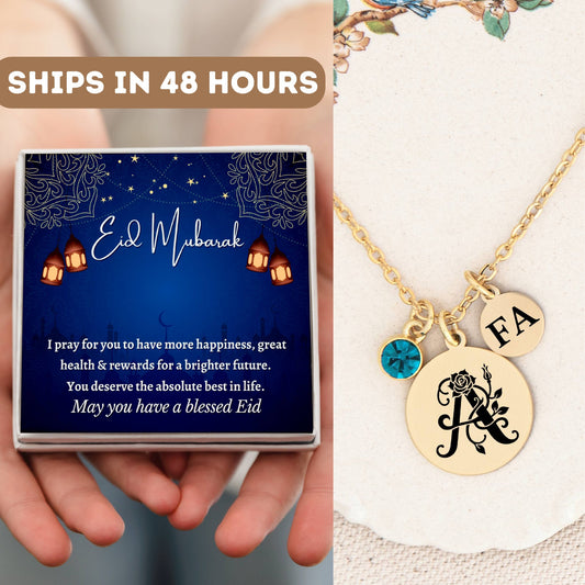 Personalized Eid Gifts For Women, Eid Mubarak Gifts, Islamic Gift, Muslim Gifts, Islamic Jewelry, Arabic Necklace, Arabic Jewelry