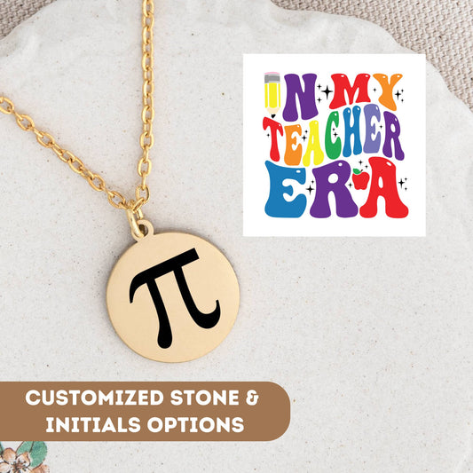 Personalized Teacher Necklace Gift, In My Teacher Era Necklace, Teacher Gift, Teacher Appreciation Gifts, Teacher Pendant, Teacher Charms