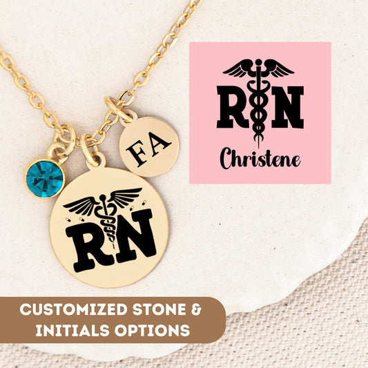 Registered Nurse Necklace, Rn Graduation Gift, Nurse Gift, Nursing Student, Nurse Graduation Gift, Nurse Jewelry, Nurse Charm, Nurse Pendant