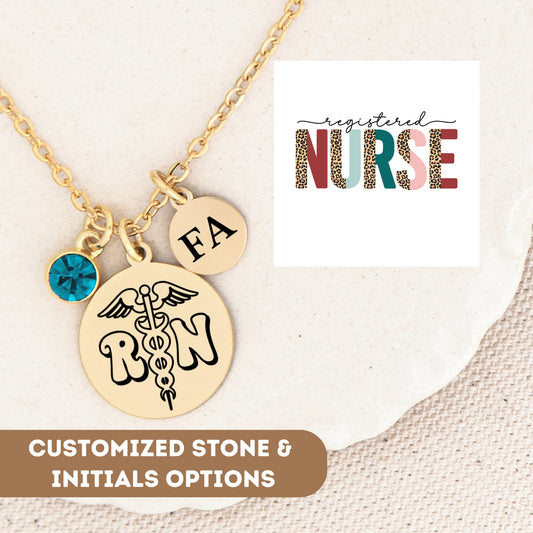Registered Nurse Necklace, Nurse Week Gift, Nurse Gift, Nursing Student, Nurse Graduation Gift, RN Nurse Gift, Nurse Pendant, Nurse Charm
