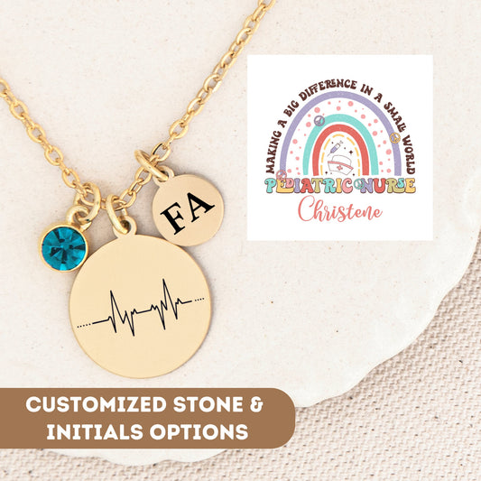 Pediatric Nurse Necklace, Rn Graduation Gifts, Nurse Gift, Nurse Jewelry, Rn Necklace, Nurse Charm, Nurse Pendant, Nurse Appreciation Gift