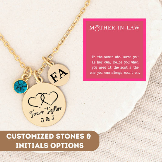 Personalized Bonus Mom Necklace, Wedding Gift Jewelry, Mother In Law Gift, Bonus Mother In Law Jewelry, Second Mom, Mother Of Groom Gift