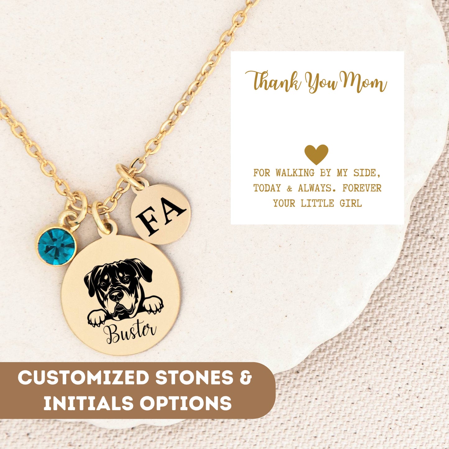 Personalized Necklace For Mom Gift, Gift For Mother, Mothers Necklace, Dog Mom Necklace, Dog Mom Gift, Paw Name Necklace, Dog Paw Necklace