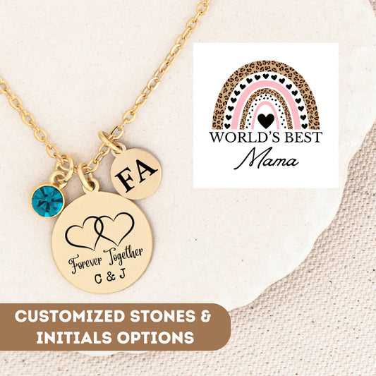 Personalized Mama Necklace Gift, Worlds Best Mama Gift, Gift From Daughter To Mom, Mom Gift, Mom Necklace, Mother Necklace, Mom Pendant Gift