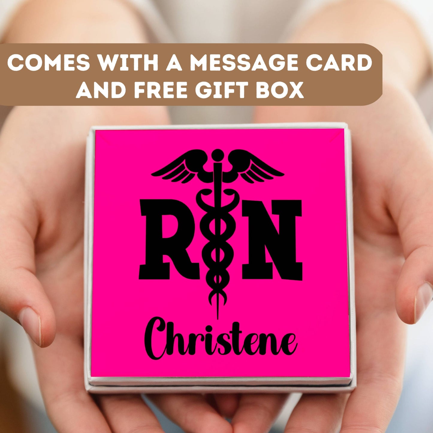 Registered Nurse Necklace, Rn Nurse Gift, RN Necklace, Registered Nurse Pendant, Rn Charm, Rn Necklace, RN Jewelry, RN Stethoscope Gift