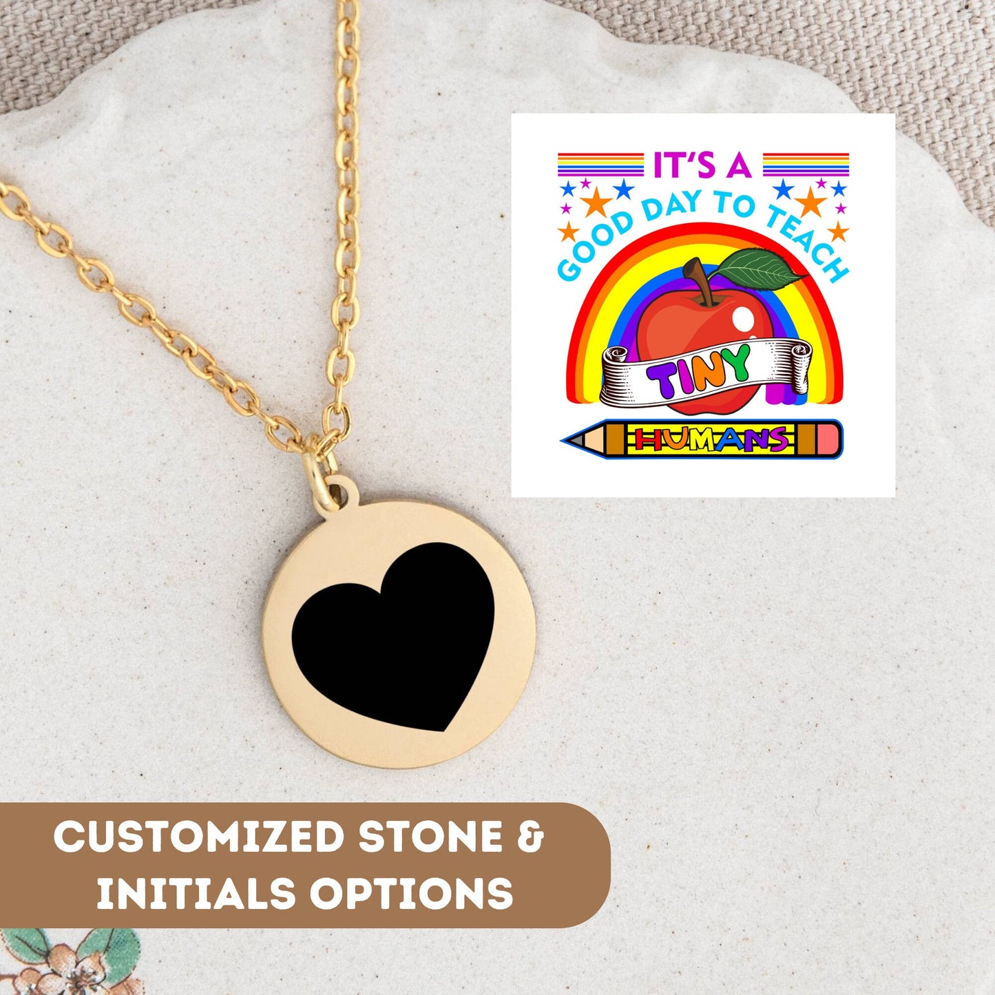 Personalized Teacher Necklace Gift, Funny Teacher Necklace Gift, Teacher Pendant, Thank You Teacher Gift, Gift For Teacher, Teacher Charm