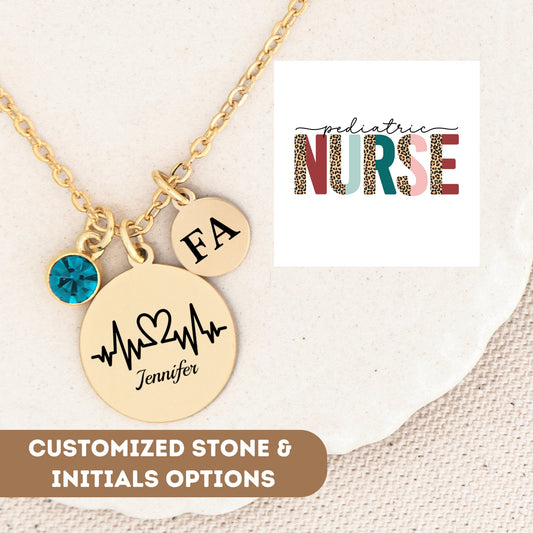 Pediatric Stethoscope Registered Nurse Rn Necklace, Nurse Thank You Gift, Nurse Appreciation Gift, Nurse Pendant, Nurse Charm, RN Nurse Gift