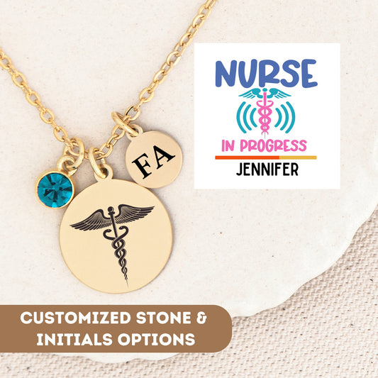 Personalized Nurse Necklace, Rn Graduation Gifts, Rn Gifts, Nurse Gift, Nursing Student Gift, Nurse Graduation, Nurse Pendant, Nurse Charm