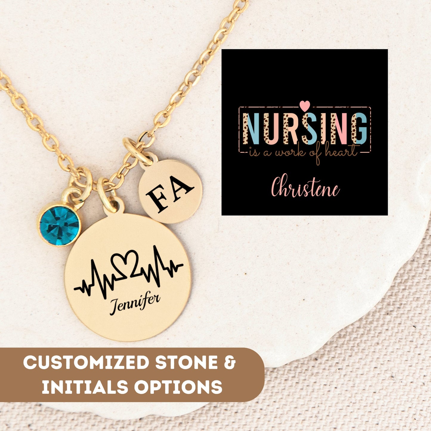 Personalized Registered Nurse Necklace, RN Gift, Nurse Jewelry, Nurse Charm, Nurse Gift, Nursing Graduation Gift, Nurse Pendant, Nurse Charm