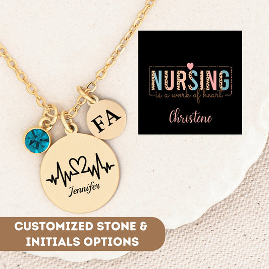 Personalized Registered Nurse Necklace, RN Gift, Nurse Jewelry, Nurse Charm, Nurse Gift, Nursing Graduation Gift, Nurse Pendant, Nurse Charm