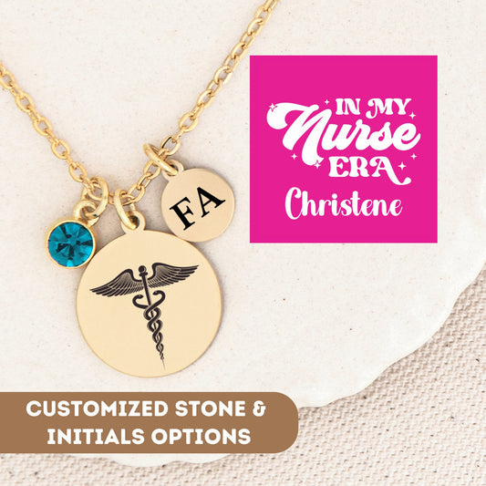 Personalized Registered Nurse Necklace, Nurse Era, RN Nurse Gift, Nurse Pendant, Nurse Graduation, Registered Nurse, Rn Gift, Nurse Charm