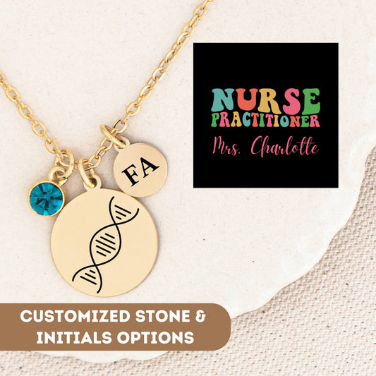 Personalized Nurse Practitioner Necklace, NP Necklace, Nurse Practitioner Pendant, Np Charm Gift, Gift For Np, Necklace For NP, NP Thank You