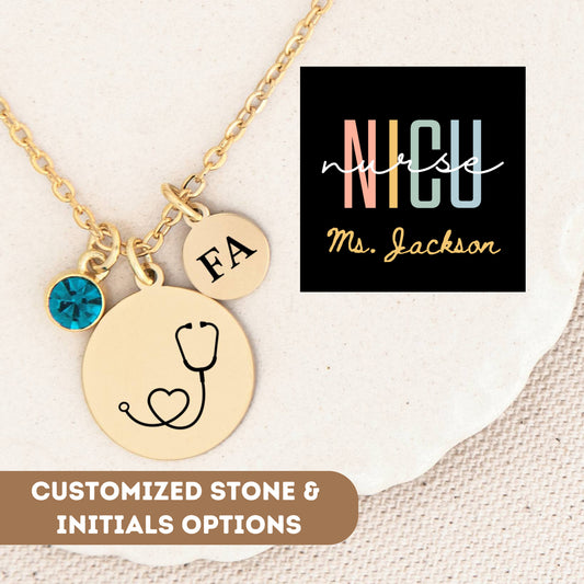 Personalized NICU Nurse Necklace, NICU Nurse Appreciation, Nicu Nurse Pendant, Nicu Nurse Charm Gift, Gift For Nicu Nurse, NICU Nurse Gift