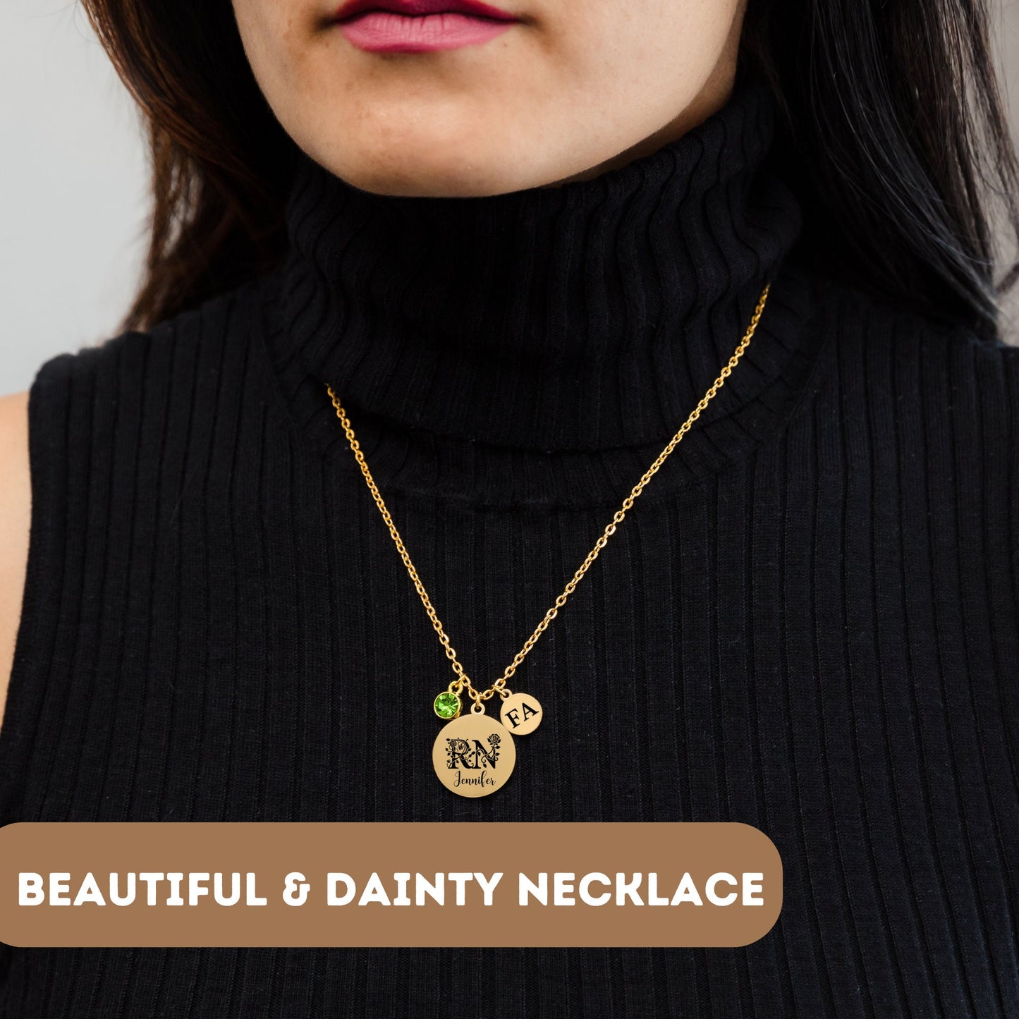 Registered Nurse Necklace, Rn Nurse Gift, RN Necklace, Registered Nurse Pendant, Rn Charm, Rn Necklace, RN Jewelry, RN Stethoscope Gift