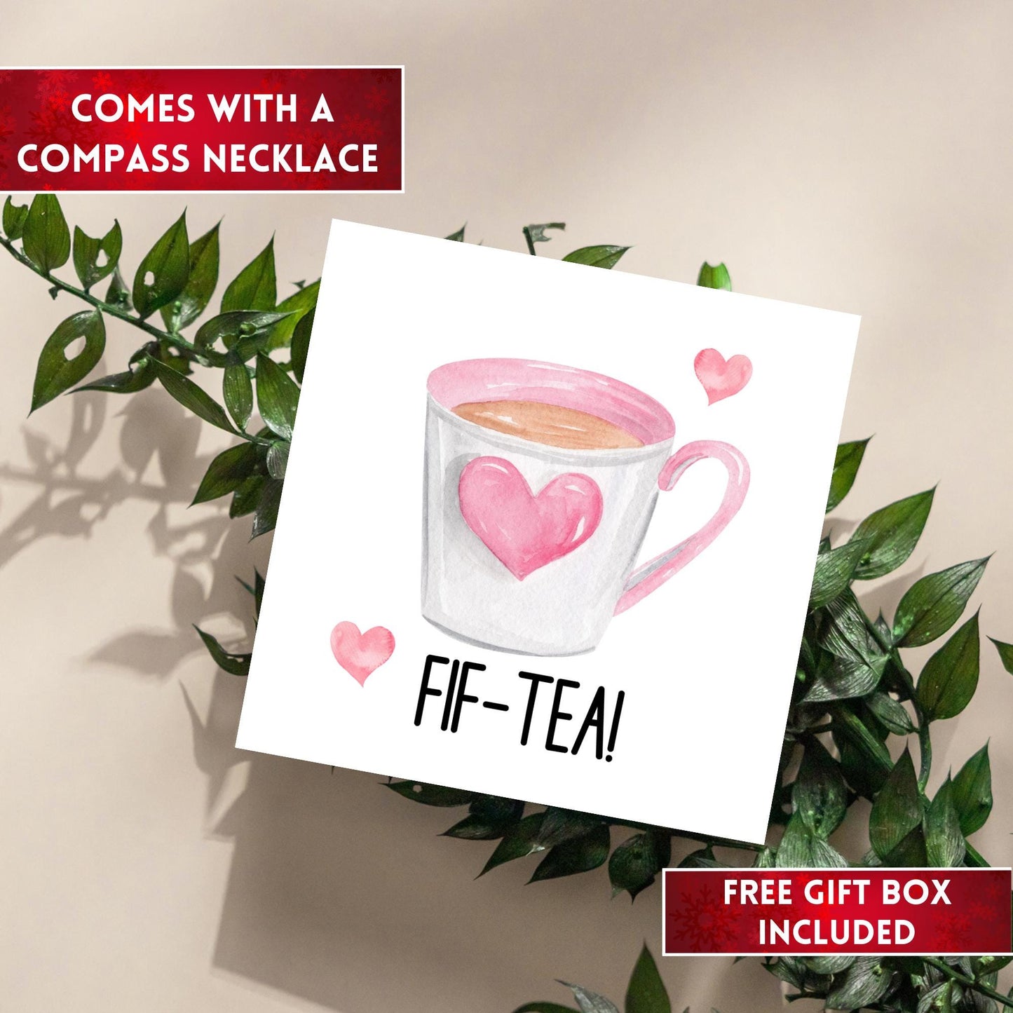 Tea Cup Compass Necklace, Birthday Gifts For Her, Tea Lover Gift, 50th Birthday Gift For Women, Mother’s Day Gift Ideas, Teacher Gifts