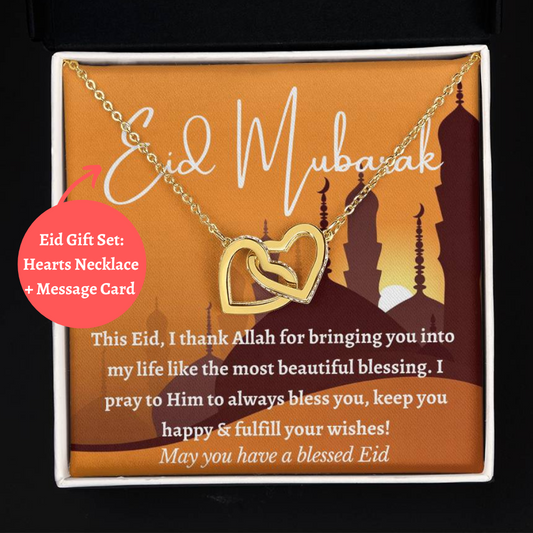 [Almost Sold Out] Eid Mubarak Gift - Interlocking Hearts Necklace