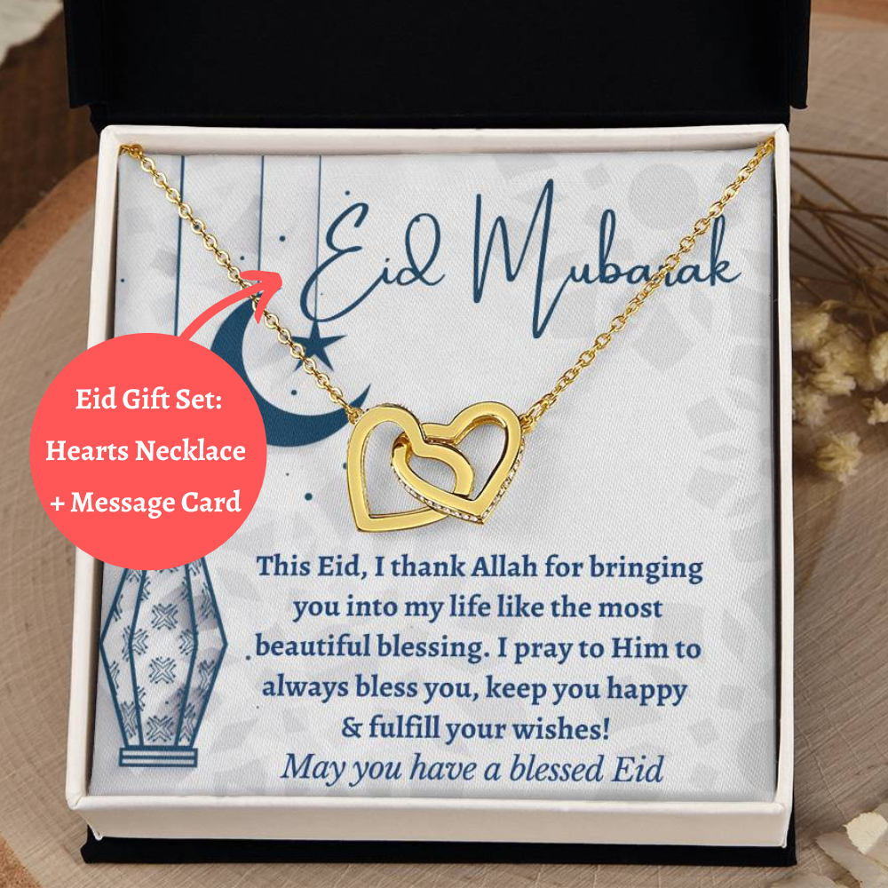 [Almost Sold Out] Eid Mubarak Gift - Interlocking Hearts Necklace