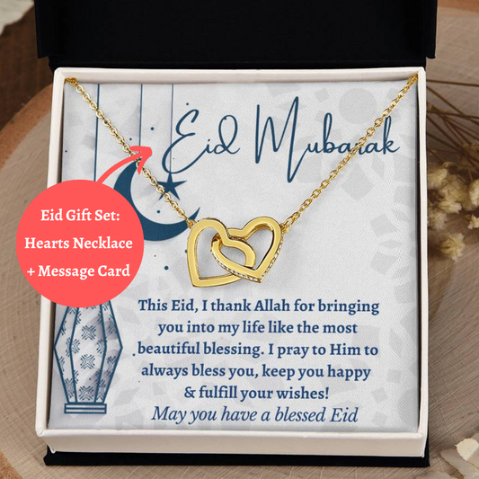 [Almost Sold Out] Eid Mubarak Gift - Interlocking Hearts Necklace