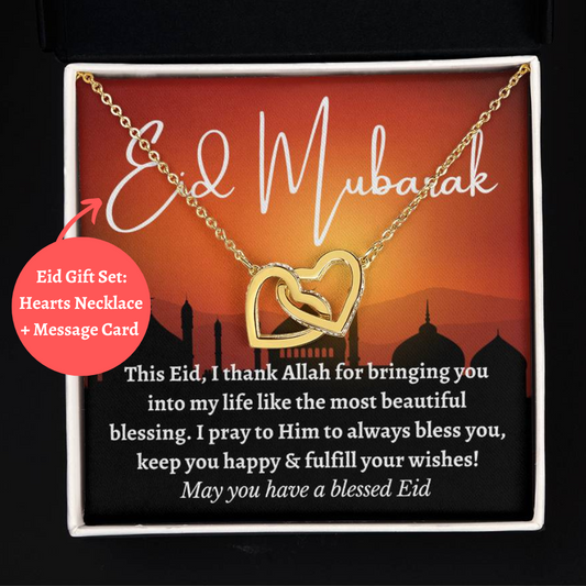 [Almost Sold Out] Eid Mubarak Gift - Interlocking Hearts Necklace