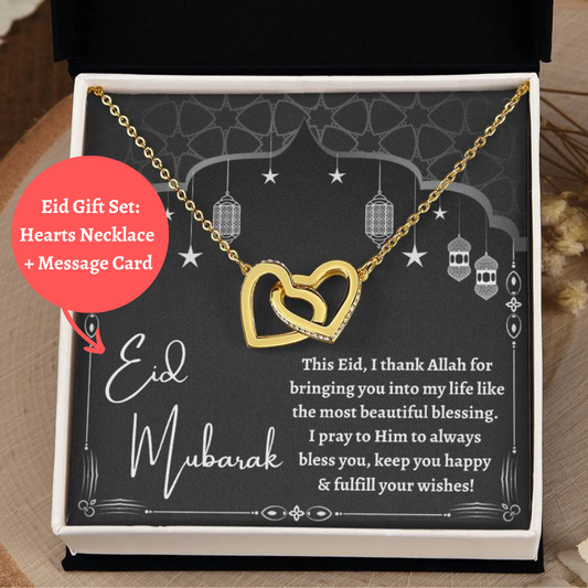 [Almost Sold Out] Eid Mubarak Gift - Interlocking Hearts Necklace
